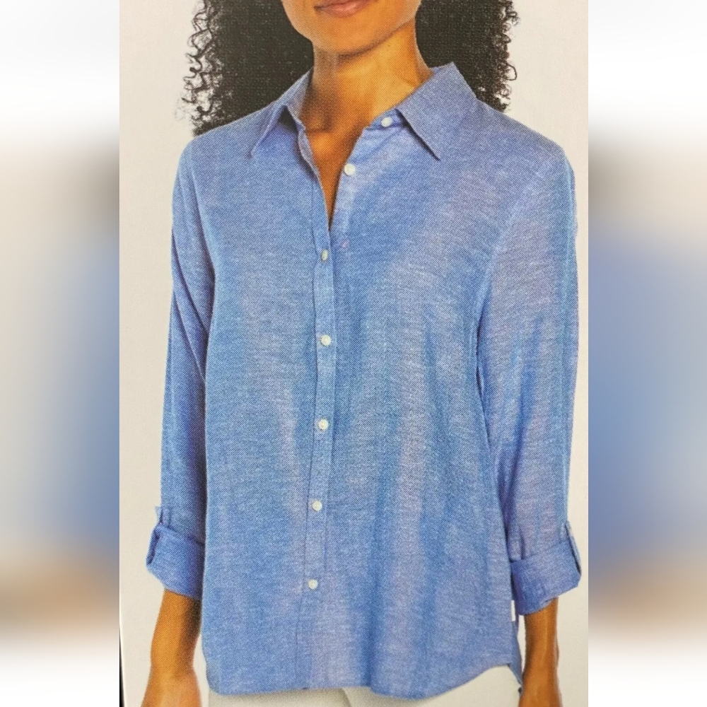 ORVIS women's top/blouse color blue size L